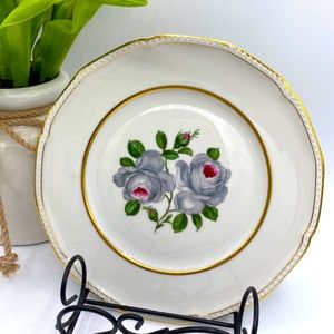 Vintage Set of 6 Royal Germany Tettau Salad Plates Shabby Cottage Gorgeous